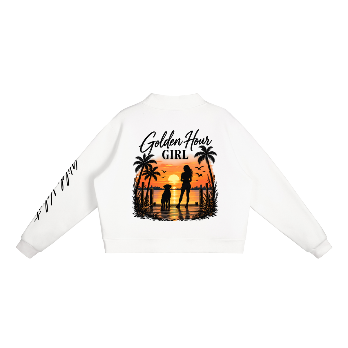 Essential Fleece Mock-Neck Crew Sweatshirt